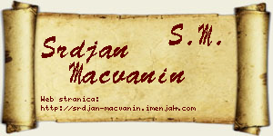 Srđan Mačvanin vizit kartica